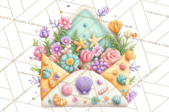 Summer Letters and Mail PNG, Summer Stationery Clipart Product Image 4