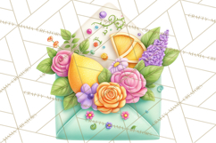 Summer Letters and Mail PNG, Summer Stationery Clipart Product Image 5