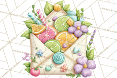 Summer Letters and Mail PNG, Summer Stationery Clipart Product Image 3
