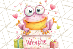 Valentine Frog Clipart PNG, Cute Valentine Frogs, Kids Product Image 5