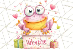 Valentine Frog Clipart PNG, Cute Valentine Frogs, Kids Product Image 5