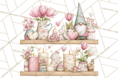 Valentine Gnome Clipart PNG, Gnome Girl Valentine Clip Art Product Image 5