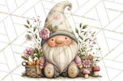 Easter Gnome Clipart, Cute Spring Gnomes PNG Product Image 5
