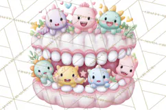 Dinosaur Dentist Clipart Cute Pediatric Dental PNG Product Image 2