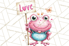 Valentine Frog Clipart PNG, Cute Valentine Frogs, Kids Product Image 2