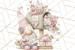 Valentine Gnome Clipart PNG, Gnome Girl Valentine Clip Art Product Image 3