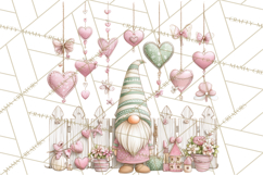 Valentine Gnome Clipart PNG, Gnome Girl Valentine Clip Art Product Image 4