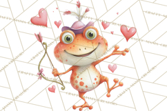 Valentine Frog Clipart PNG, Cute Valentine Frogs, Kids Product Image 4