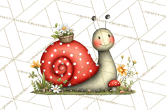 Happy Bug Friends Clipart, Ladybugs, Bees, Butterflies Png Product Image 2