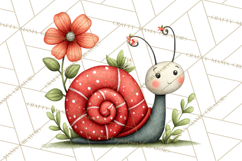 Happy Bug Friends Clipart, Ladybugs, Bees, Butterflies Png Product Image 4
