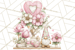 Valentine Gnome Clipart PNG, Gnome Girl Valentine Clip Art Product Image 4