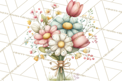 Spring Garden Animals Clipart, Cute Pastel Bunny Chick Lamb Product Image 4