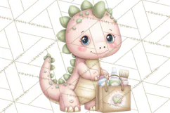 Dinosaur Dentist Clipart Cute Pediatric Dental PNG Product Image 5