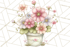 Spring Garden Animals Clipart, Cute Pastel Bunny Chick Lamb Product Image 2