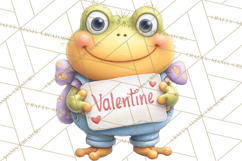 Valentine Frog Clipart PNG, Cute Valentine Frogs, Kids Product Image 3