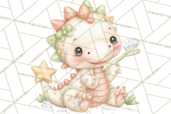 Dinosaur Dentist Clipart Cute Pediatric Dental PNG Product Image 4