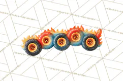 Monster Truck Birthday Party Clipart, Racing Celebration Png Product Image 5