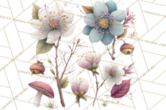Spring Dark Academia Floral Botanical PNG Clipart Product Image 5