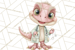 Dinosaur Dentist Clipart Cute Pediatric Dental PNG Product Image 5