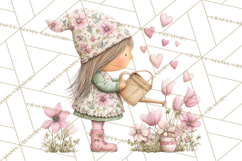 Valentine Gnome Clipart PNG, Gnome Girl Valentine Clip Art Product Image 5