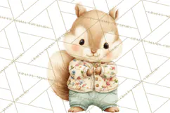 Baby Forest Animals Clipart PNG, Cute Spring Woodland Animal Product Image 2