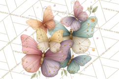 Spring Garden Animals Clipart, Cute Pastel Bunny Chick Lamb Product Image 2