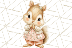 Baby Forest Animals Clipart PNG, Cute Spring Woodland Animal Product Image 3
