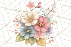 Spring Garden Animals Clipart, Cute Pastel Bunny Chick Lamb Product Image 4