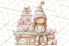 Valentine Gnome Clipart PNG, Gnome Girl Valentine Clip Art Product Image 5