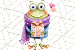 Valentine Frog Clipart PNG, Cute Valentine Frogs, Kids Product Image 5