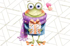 Valentine Frog Clipart PNG, Cute Valentine Frogs, Kids Product Image 5