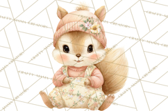 Baby Forest Animals Clipart PNG, Cute Spring Woodland Animal Product Image 5