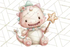 Dinosaur Dentist Clipart Cute Pediatric Dental PNG Product Image 2
