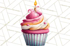 Dinosaur Birthday Clipart PNG, Watercolor Dino Birthday Product Image 2