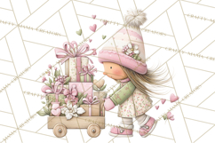 Valentine Gnome Clipart PNG, Gnome Girl Valentine Clip Art Product Image 3