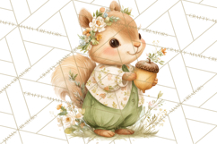 Baby Forest Animals Clipart PNG, Cute Spring Woodland Animal Product Image 3