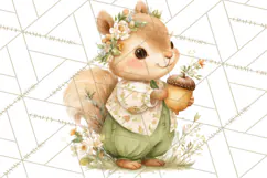 Baby Forest Animals Clipart PNG, Cute Spring Woodland Animal Product Image 3