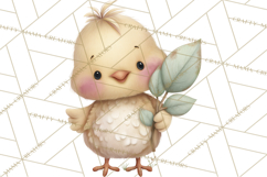 Spring Garden Animals Clipart, Cute Pastel Bunny Chick Lamb Product Image 4