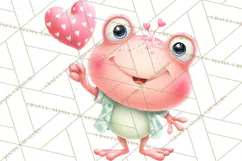 Valentine Frog Clipart PNG, Cute Valentine Frogs, Kids Product Image 5