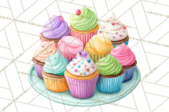 Dinosaur Birthday Clipart PNG, Watercolor Dino Birthday Product Image 5
