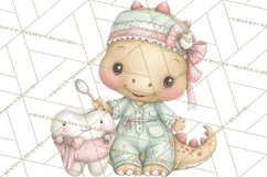 Dinosaur Dentist Clipart Cute Pediatric Dental PNG Product Image 5