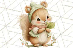 Baby Forest Animals Clipart PNG, Cute Spring Woodland Animal Product Image 5