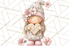 Valentine Gnome Clipart PNG, Gnome Girl Valentine Clip Art Product Image 2