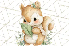 Baby Forest Animals Clipart PNG, Cute Spring Woodland Animal Product Image 2