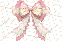 Bows Clipart, Girly Pastel Decorative Png, Layered Satin Product Image 2