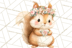 Baby Forest Animals Clipart PNG, Cute Spring Woodland Animal Product Image 3