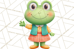 Cute Frog Couple Clipart, Baby Frogs Romantic Png Product Image 4