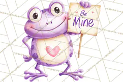 Valentine Frog Clipart PNG, Cute Valentine Frogs, Kids Product Image 4