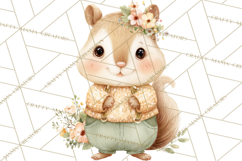 Baby Forest Animals Clipart PNG, Cute Spring Woodland Animal Product Image 4