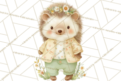 Baby Forest Animals Clipart PNG, Cute Spring Woodland Animal Product Image 5